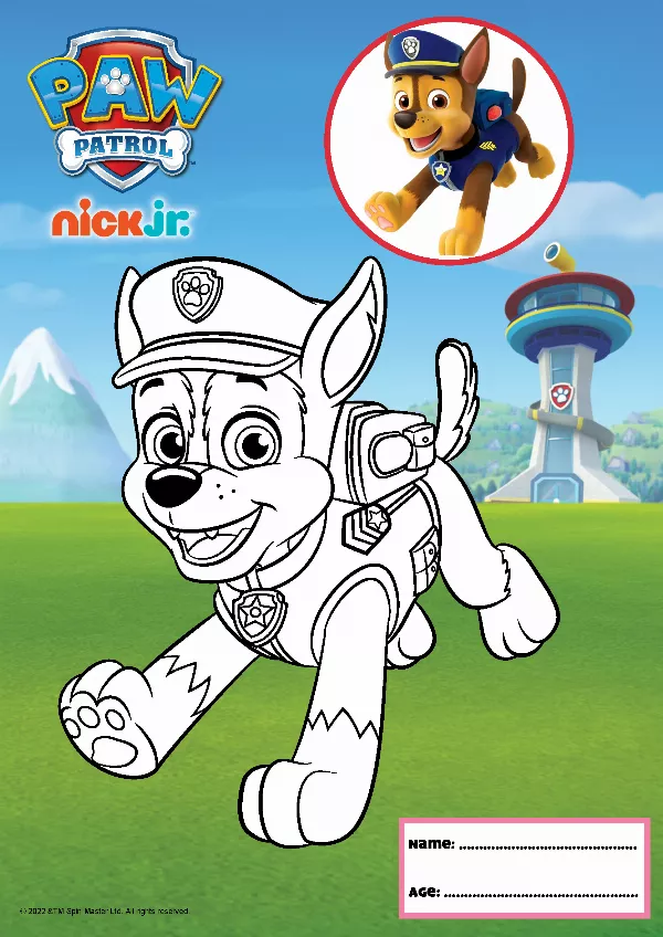 PAW Patrol Colouring Sheet 1